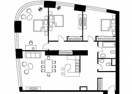 3-к квартира, 144 м², 38/56 эт.