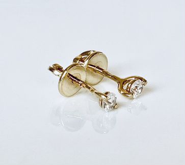 Золотые серьги с фианитами