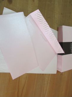 Конверты розовые перламутровые, 22 х 11 см, 50 шт