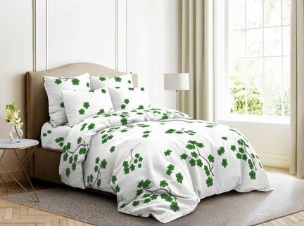 Постельное белье Luara Udachi Цвет: Зеленый (2 сп. евро)