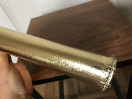 Клатч кожаный золотой