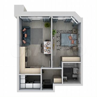 2-к квартира, 45.5 м², 13/21 эт.