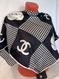 Шелковый платок Шанель/Chanel шёлк новый 90/90