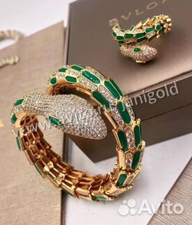 Золотой комплект с бриллиантами Bvlgari