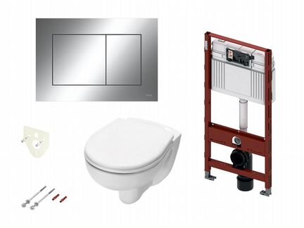 Комплект: унитаз, исталляция, панель смыва Tece