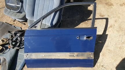 Дверь передняя левая vw passat b3 пассат б3 синяя