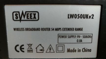 Роутер Sweex LW050UKv2 Wireless 54 Mbps