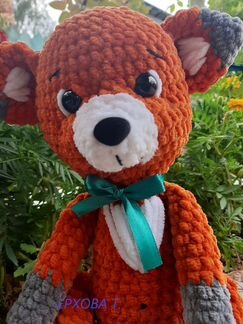 Мягкая плюшевая игрушка вязаный Лисёнок