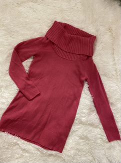 Платье туника H&M вязаное розовое