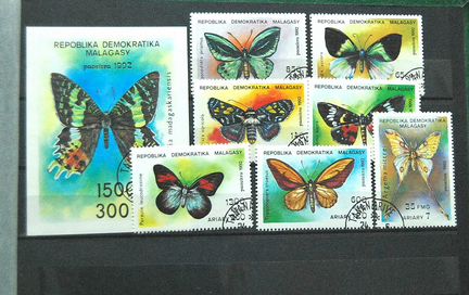 Марки гашеные фауна флора 1