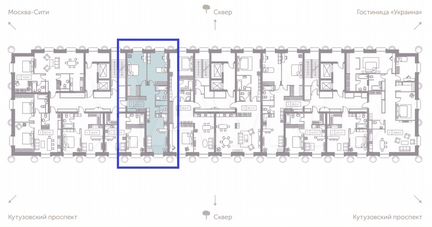 2-к квартира, 93.1 м², 2/14 эт.