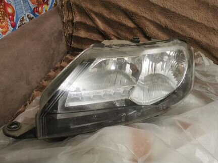 Фары галоген skoda rapid fl с лед дхо