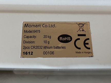 Детские весы Momert
