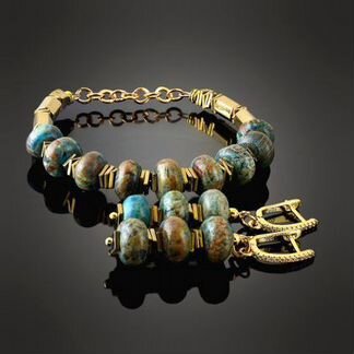 Комплект с натуральной яшмой и гематитом