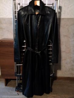 Кожанный плащ