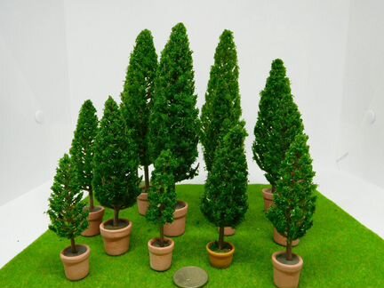 Деревья и цветы для кукольного дома и макета