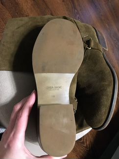Ботинки замшевые zara (40-41)
