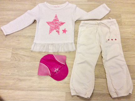 Бейсболка. Брюки вельветовые. Кофточка