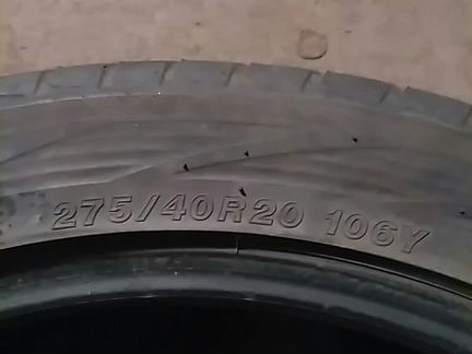 4 шины низкопрофильные Yokohama 275 40 20 без поре