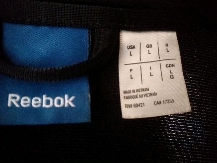 Костюм спортивный Reebok черный р-р 48-50 L