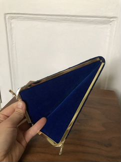 Очечник кожаный синий винтаж