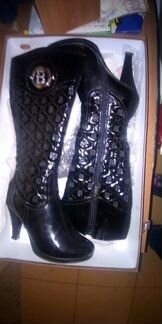 Сапоги кожа зима осень