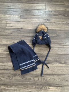 Комплект шапка и шарф детский