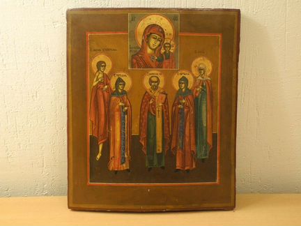 Икона Николай Чудотворец с собором святых