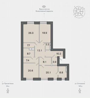 3-к квартира, 153.7 м², 4/6 эт.