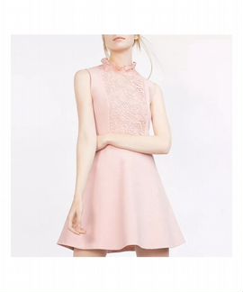 Платье Zara,L, новое розовое кружево