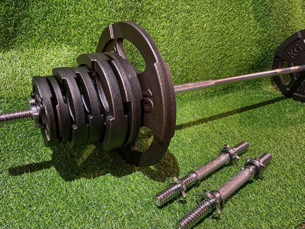 Комплект штанга и гантели 62 кг