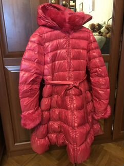 Пальто пуховое Италия на девочку 10-12 лет