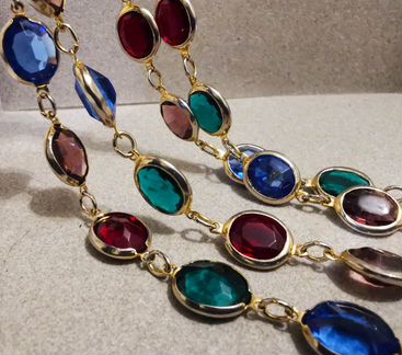Колье безель винтаж разноцветное
