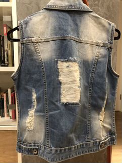 Куртка безрукавка женская джинсовка