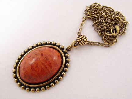 Подвеска Огненный коралл (18х25мм)