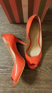 Туфли Tervolina (нат.кожа+лак) коралловый цвет