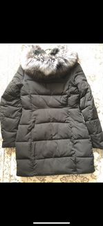 Пуховик с мехом чернобурки