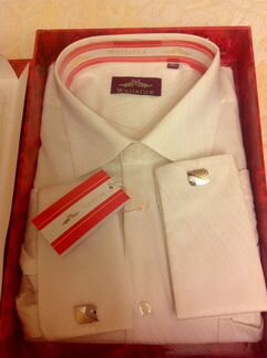 Новая мужская рубашка под запонки Wellalux