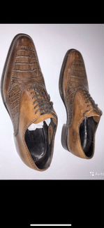 Туфли zegna крокодиловые