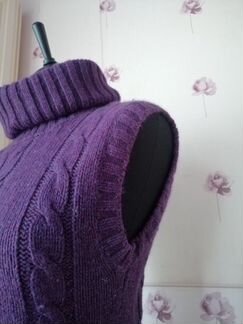 Жилетка удлинённая с воротником H&M