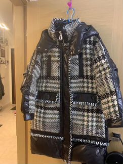 Зминий пуховик в стиле chanel