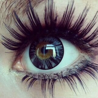 Серые оттеночные линзы для глаз естественные