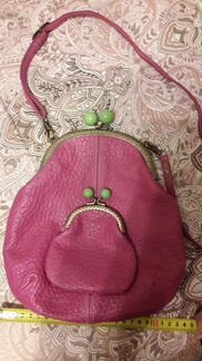 Сумка с фермуаром натуральная кожа