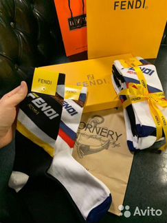 Высокие Носки Fendi Roma хлопок