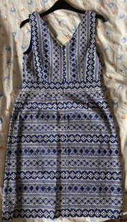 Платье летнее 42-44 Boden голубое белое новое