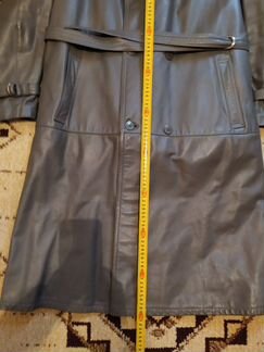 Пальто мужское кожаное с подстежкой