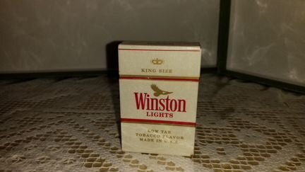 Зажигалка Winston редкая в форме пачки сигарет