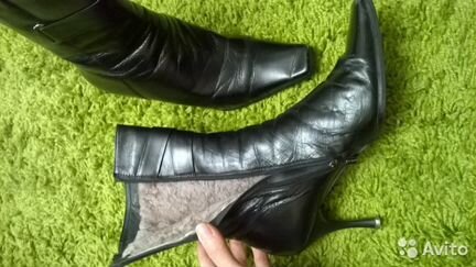 Зимние полусапоги нат. кожа р.39