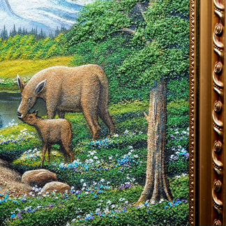 Картина с каменной крошкой 