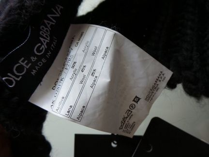 Новый вязаный шарф Dolce&Gabbana оригинал шерсть